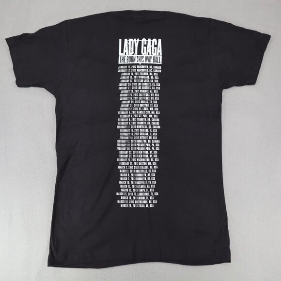 Lady Gaga The Born This Way Ball 2012 2013 Edge Of Glory Tour Concert Tee T-Shir - Picture 4 of 7